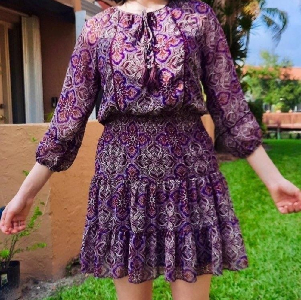 Purple Paisley Boho Franchesca's Dress